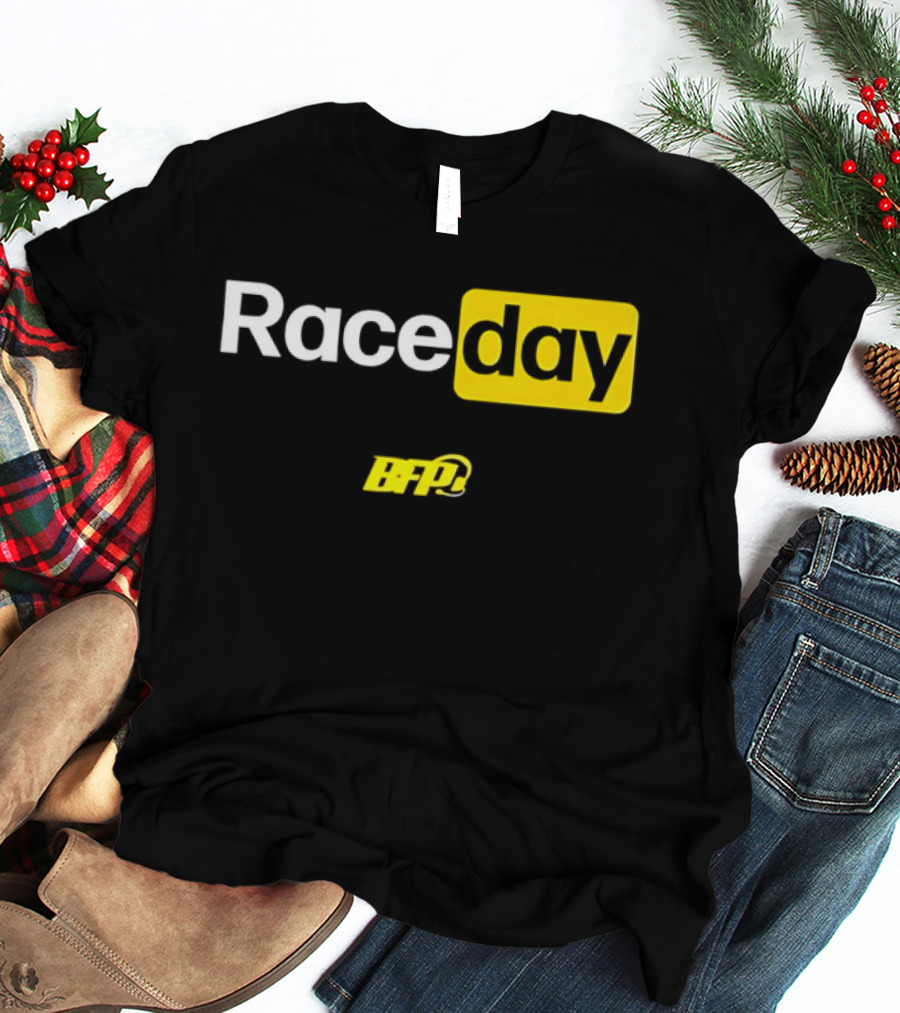 BFP Raceday Bold White Yellow Racing T-Shirt