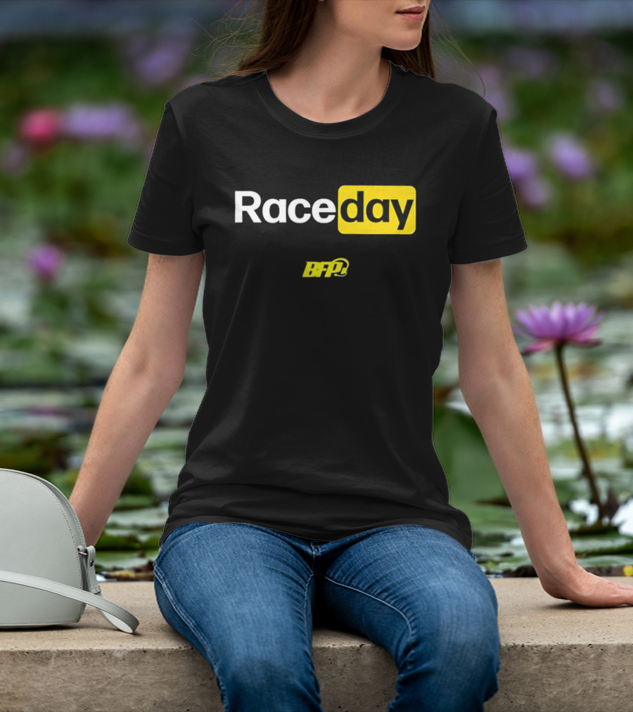 BFP Raceday Bold White Yellow Racing T-Shirt