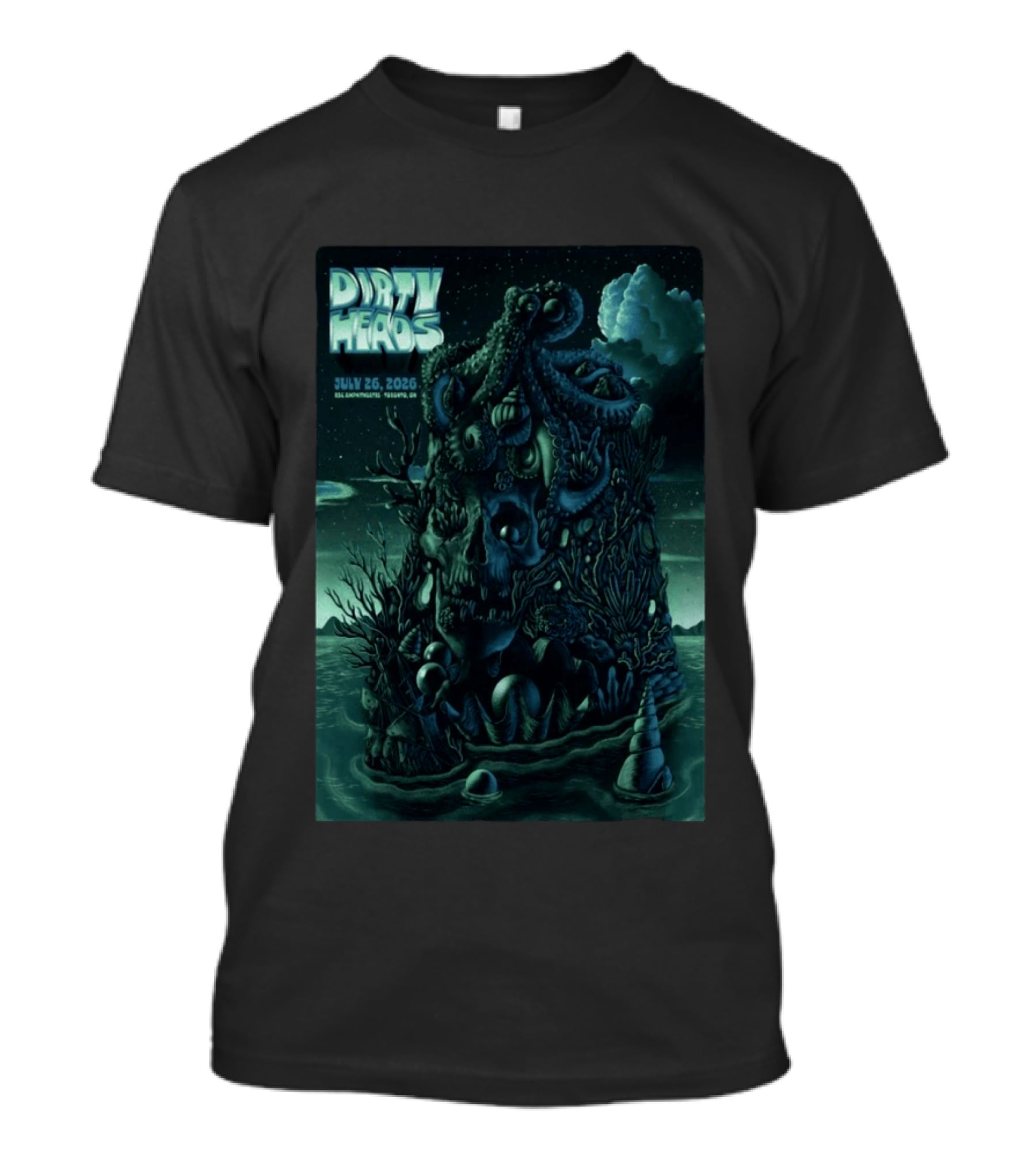 Dirty Heads Toronto Concert Skull Octopus July 26 2026 RBC Amphitheatre T-Shirt