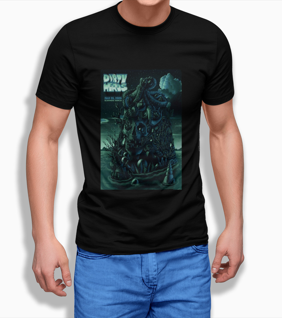 Dirty Heads Toronto Concert Skull Octopus July 26 2026 RBC Amphitheatre T-Shirt