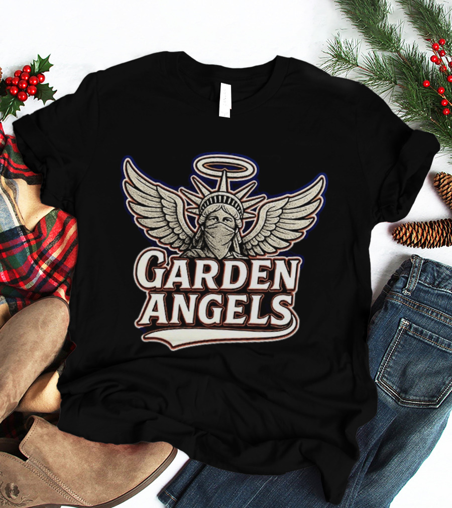 Garden Angels Winged Statue Of Liberty Halo T-Shirt
