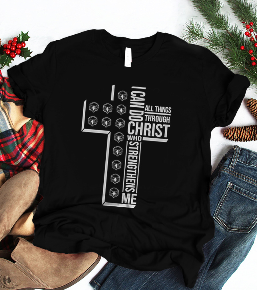 Canyon Ridge Middle School I Can Do All Things Through Christ Who Strengthens Me Cross T-Shirt