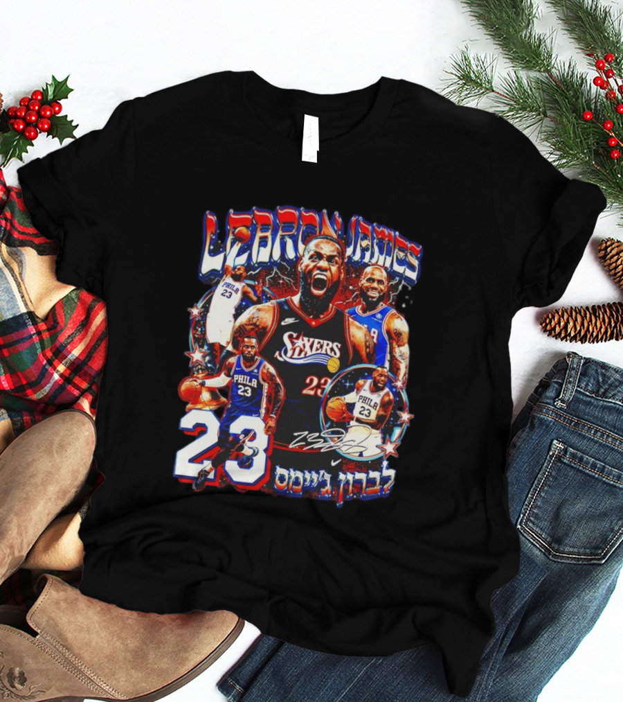 LeBron James 23 Philadelphia Sixers Basketball 76ers Nike NBA T-Shirt