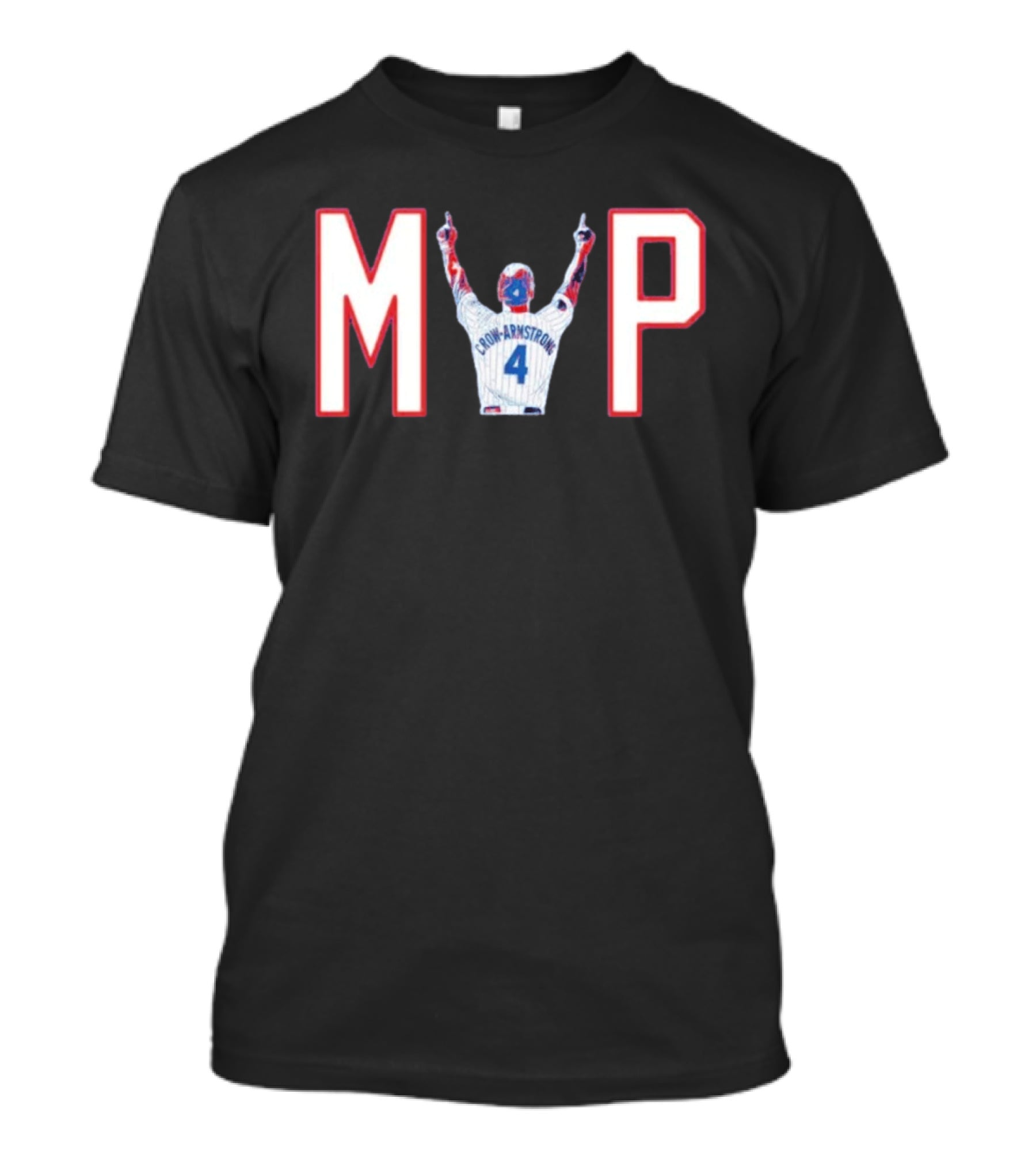 Chicago Cubs Crow Armstrong MVP 4 Baseball Celebration T-Shirt