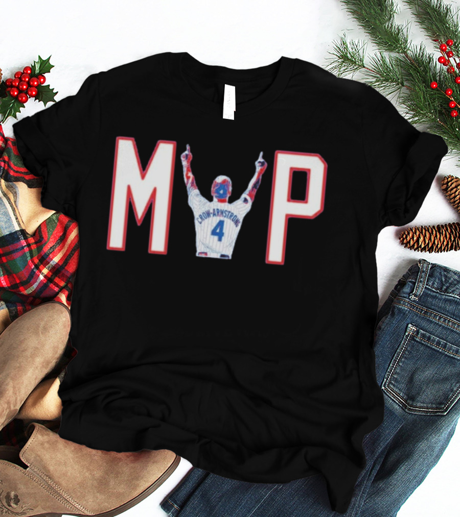 Chicago Cubs Crow Armstrong MVP 4 Baseball Celebration T-Shirt
