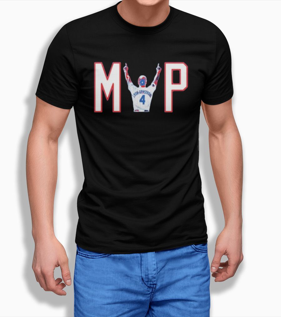 Chicago Cubs Crow Armstrong MVP 4 Baseball Celebration T-Shirt
