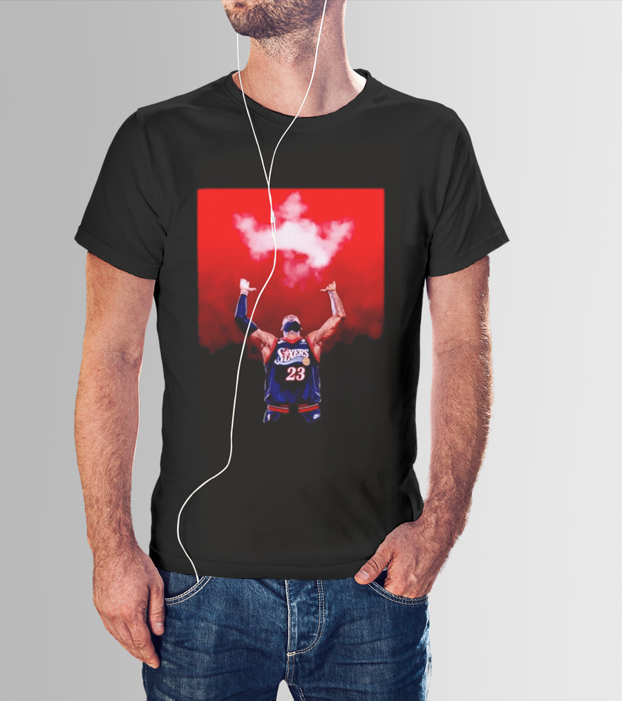 Philadelphia 76ers LeBron James Number 23 Cloud Crown T-Shirt