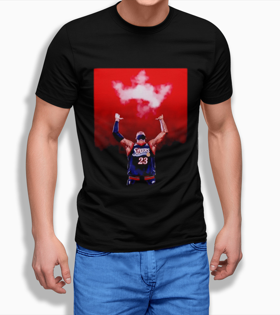 Philadelphia 76ers LeBron James Number 23 Cloud Crown T-Shirt