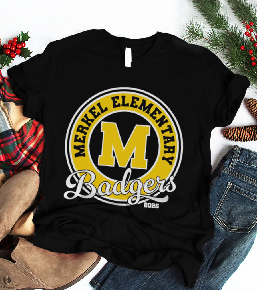 Merkel Elementary Badgers Class Of 2026 M Circle T-Shirt