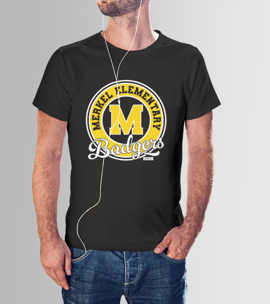 Merkel Elementary Badgers Class Of 2026 M Circle T-Shirt