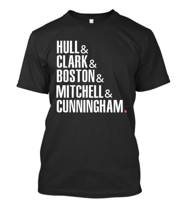 Hull Clark Boston Mitchell Cunningham Indiana Fever WNBA Basketball 2026 T-Shirt