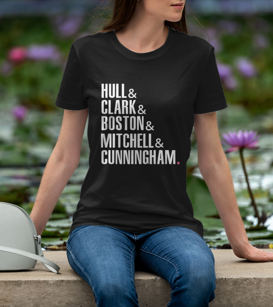 Hull Clark Boston Mitchell Cunningham Indiana Fever WNBA Basketball 2026 T-Shirt