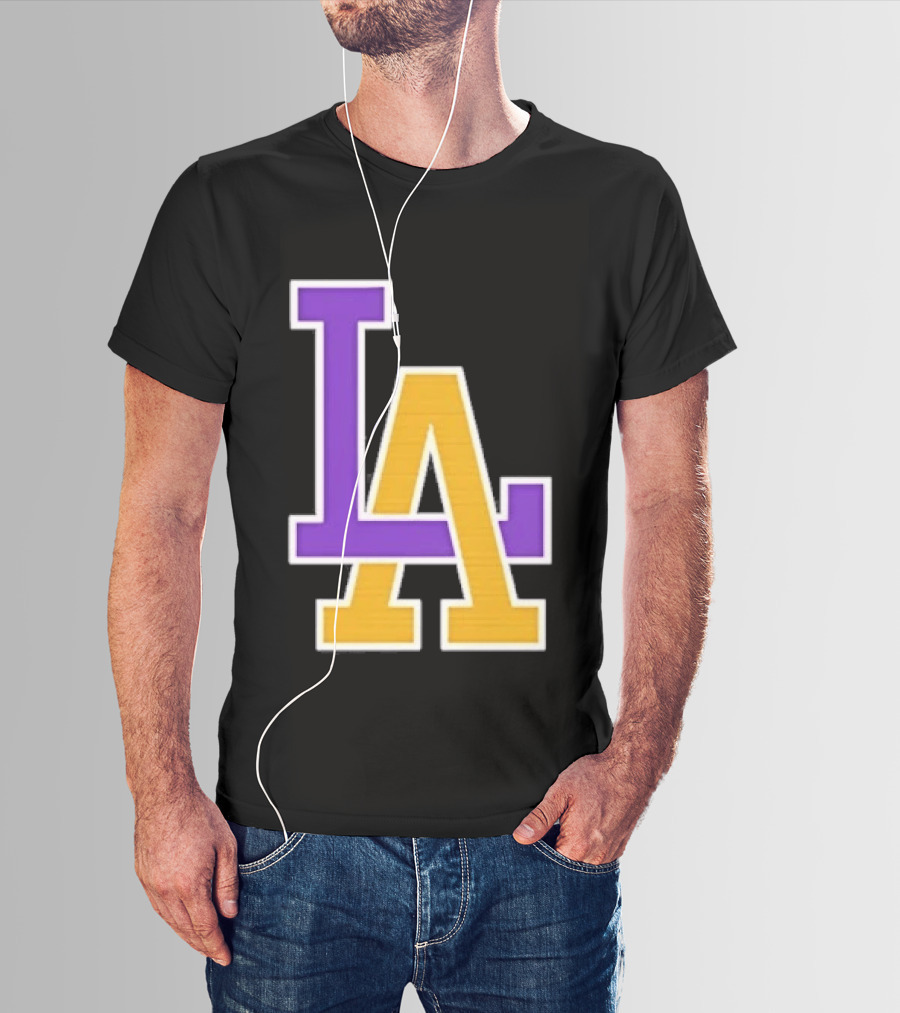 Los Angeles Lakers Purple Gold LA T-Shirt