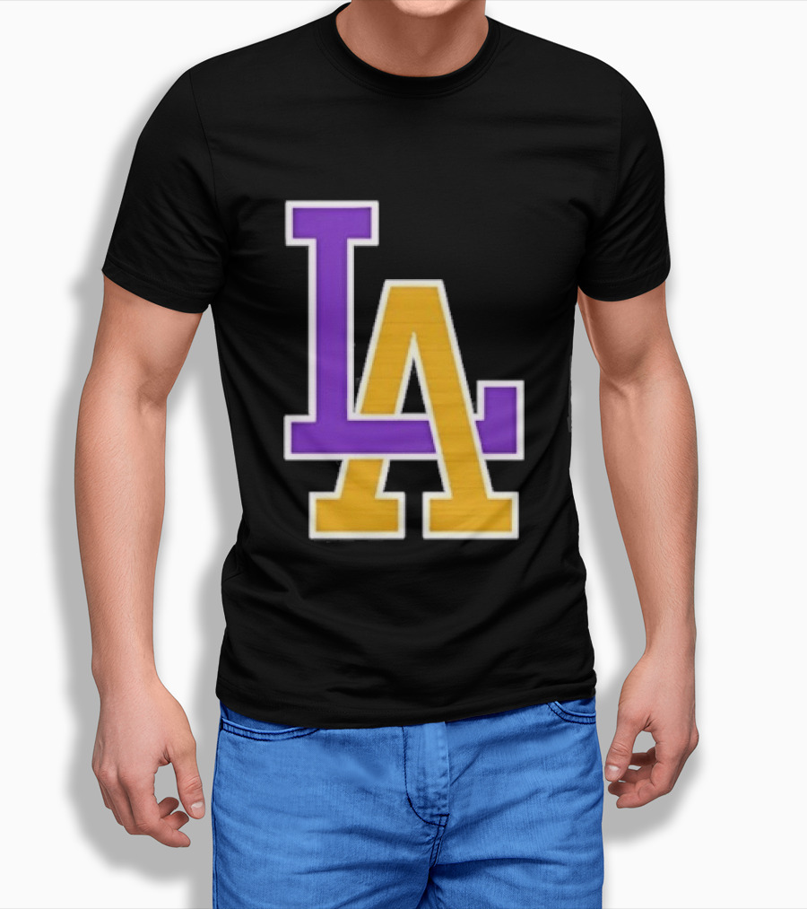 Los Angeles Lakers Purple Gold LA T-Shirt