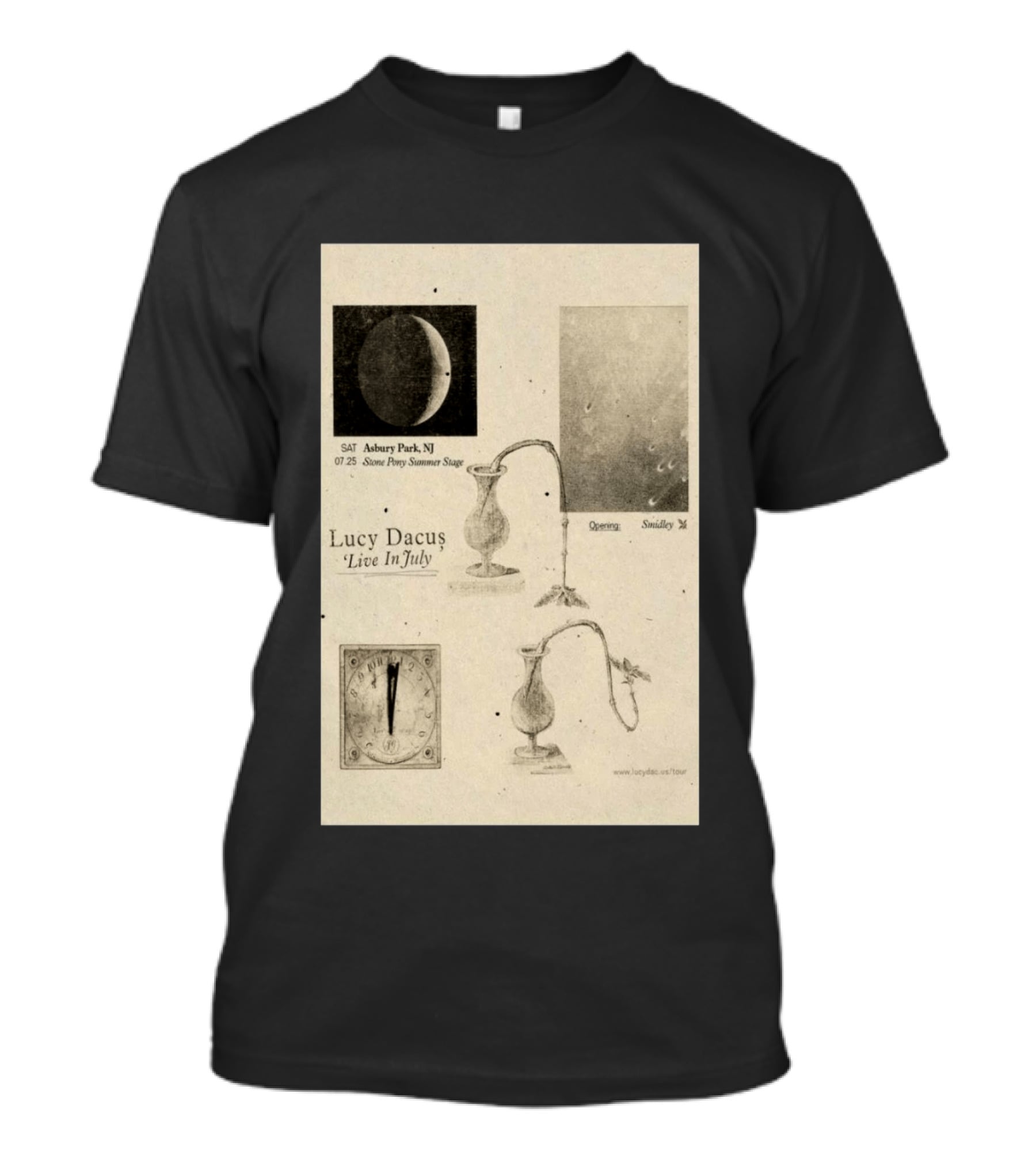 Lucy Dacus Live In July Asbury Park NJ Stone Pony Summer Stage 07 25 Opening Smidley Moon Stage T-Shirt