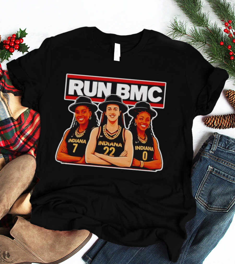 Indiana Fever Stars Run BMC Caitlin Clark Basketball Team Collaboration T-Shirt