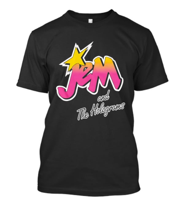 Jem And The Holograms 1980s Cartoon Logo Star Iconic Nostalgia T-Shirt
