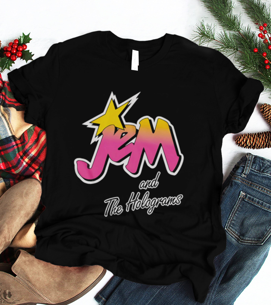 Jem And The Holograms 1980s Cartoon Logo Star Iconic Nostalgia T-Shirt
