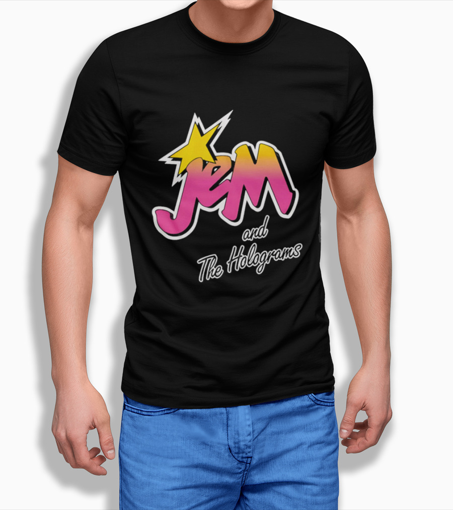 Jem And The Holograms 1980s Cartoon Logo Star Iconic Nostalgia T-Shirt