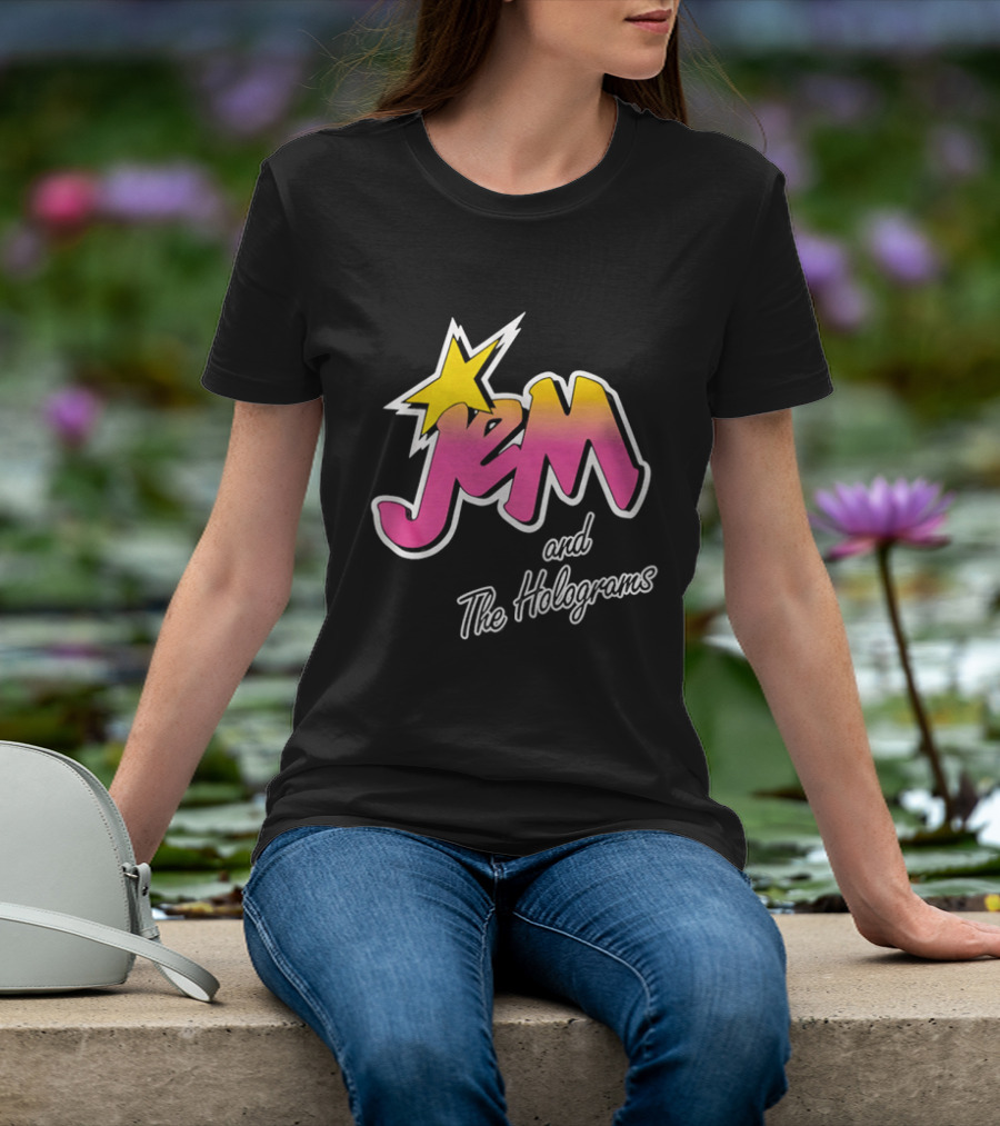 Jem And The Holograms 1980s Cartoon Logo Star Iconic Nostalgia T-Shirt