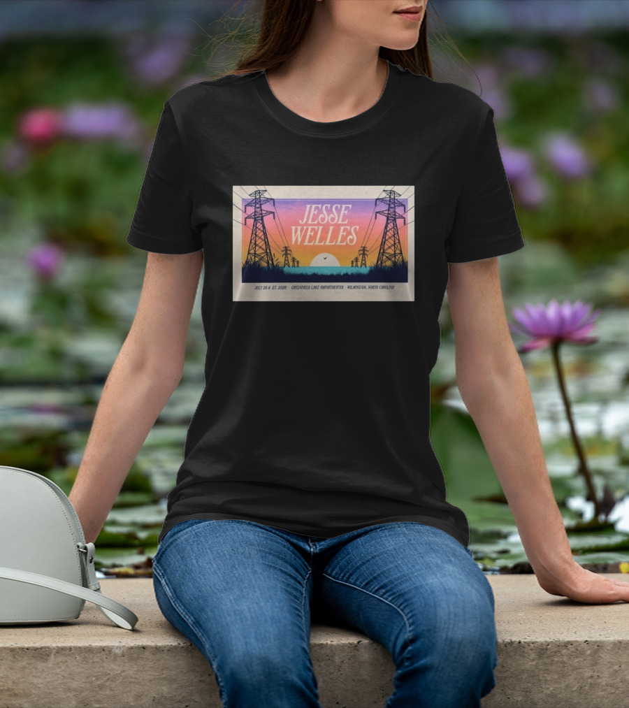 Jesse Welles July 26 27 2026 Greenfield Lake Amphitheater Wilmington North Carolina T-Shirt