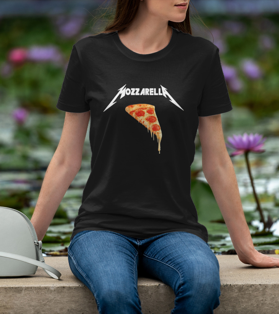 Mozzarella Pizza Slice With Cheese And Pepperoni T-Shirt