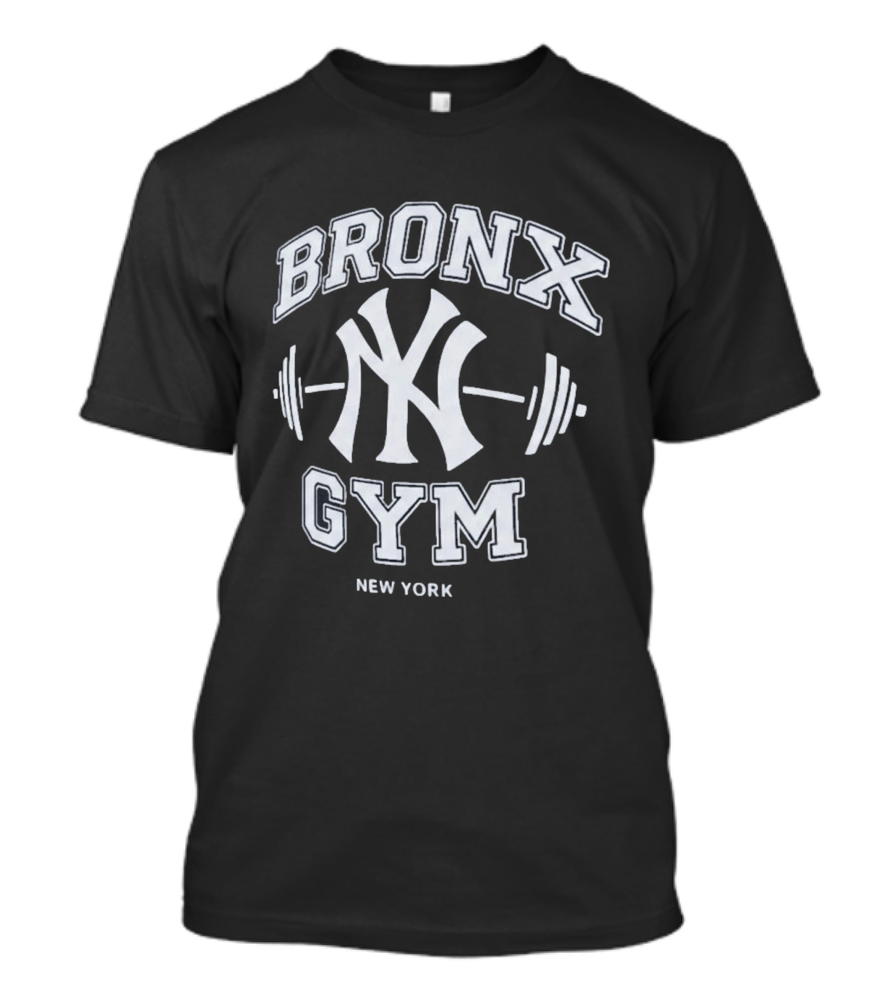 New York Yankees Bronx Gym Fitness Training Barbell T-Shirt
