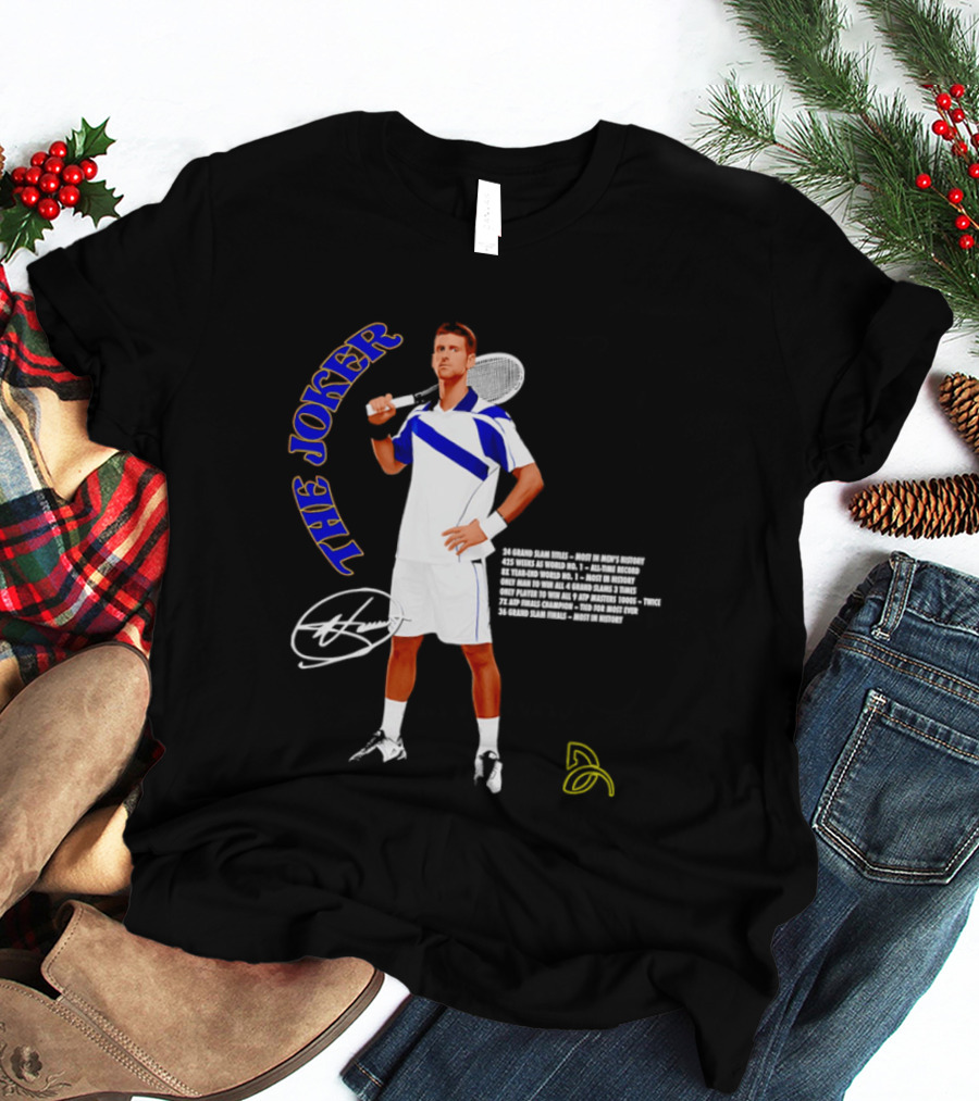 Novak Djokovic The Joker Tennis Champion Signature T-Shirt