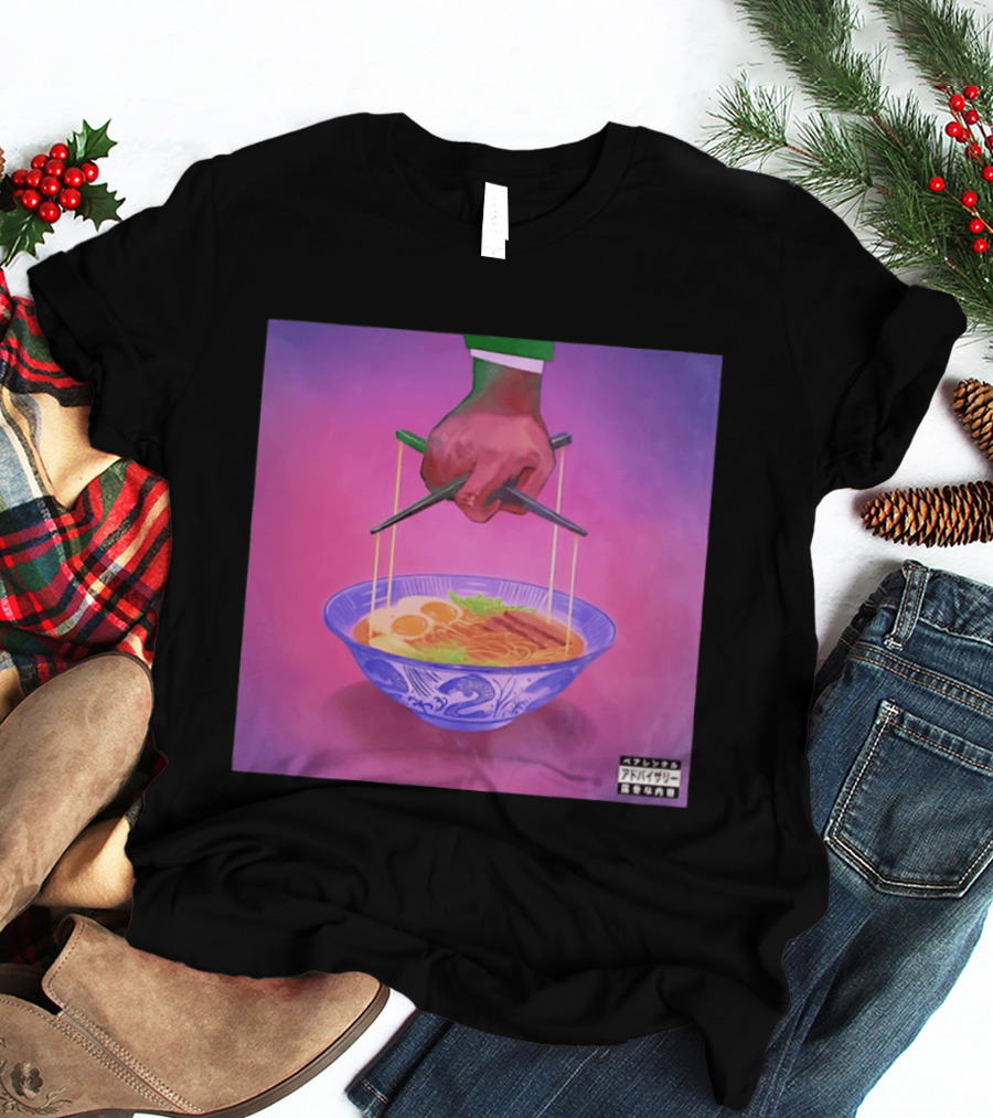 Parental Advisory Explicit Content Ramen Puppet Master Japanese Noodles Bowl T-Shirt