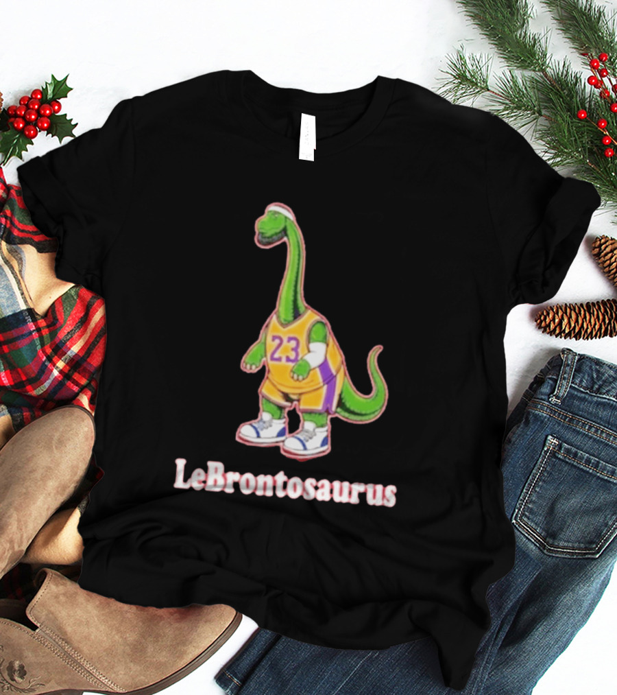 LeBrontosaurus Dinosaur Wearing Jersey 23 Basketball T-Shirt