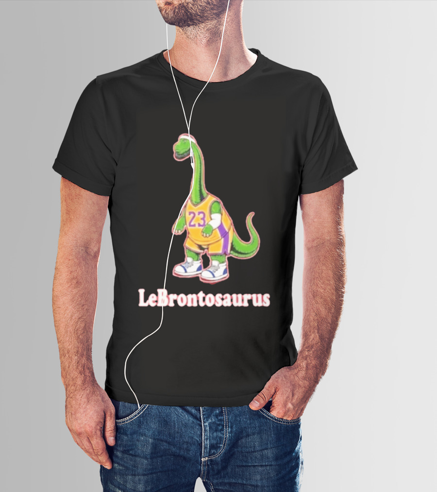 LeBrontosaurus Dinosaur Wearing Jersey 23 Basketball T-Shirt