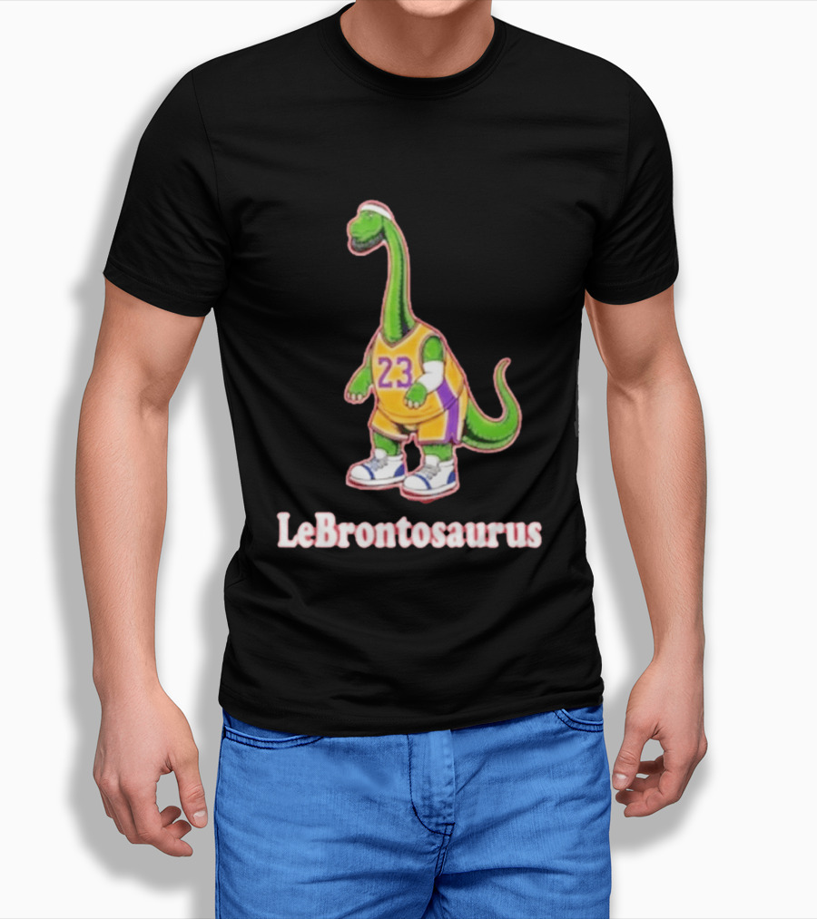 LeBrontosaurus Dinosaur Wearing Jersey 23 Basketball T-Shirt