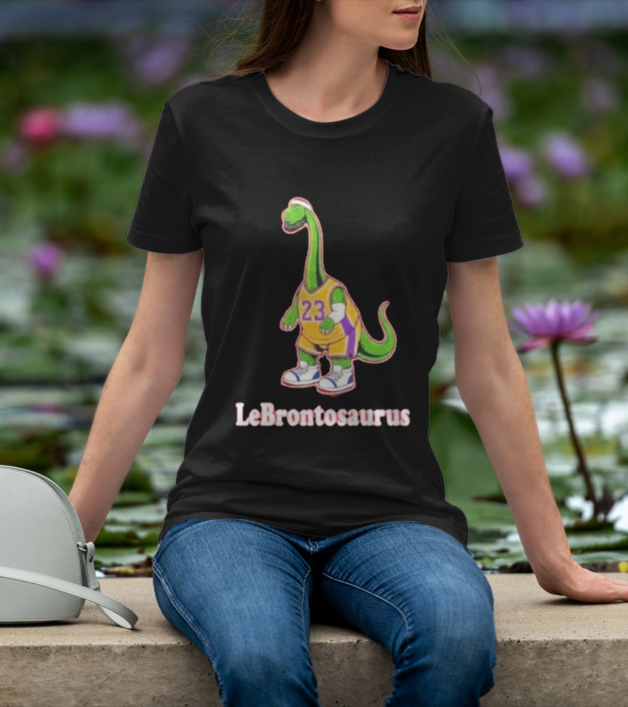 LeBrontosaurus Dinosaur Wearing Jersey 23 Basketball T-Shirt