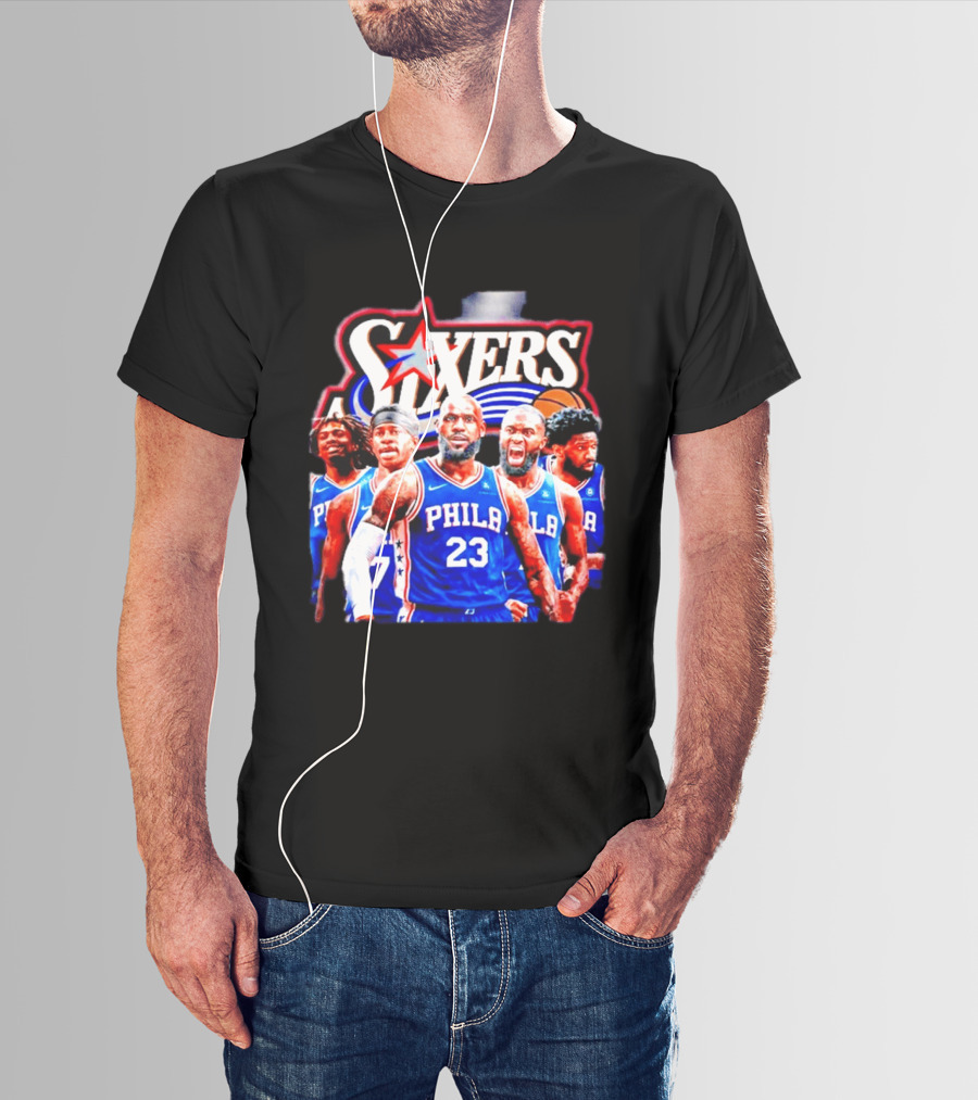 Philadelphia 76ers Star Players PHILA Jersey Sixers Basketball Team T-Shirt