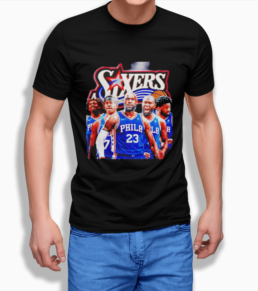 Philadelphia 76ers Star Players PHILA Jersey Sixers Basketball Team T-Shirt