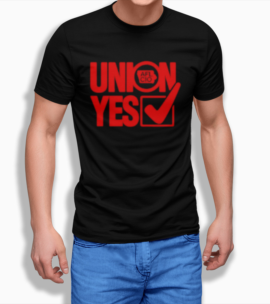 Union Yes AFL CIO Checkmark Labor Movement Empowerment T-Shirt