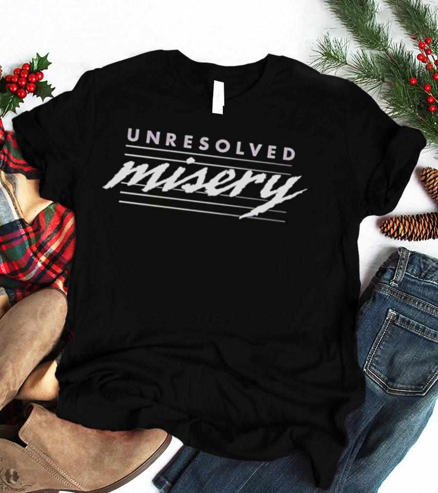 UNRESOLVED MISERY Distressed Retro Aesthetic T-Shirt