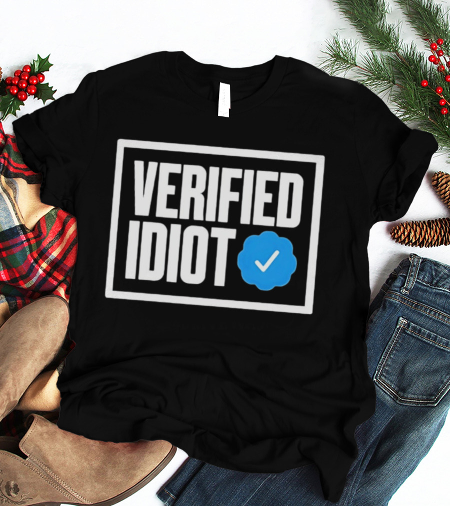 Verified Idiot Checkmark Box T-Shirt