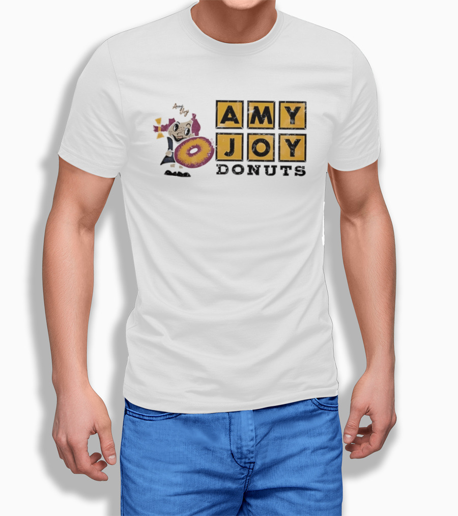 Amy Joy Donuts Retro Cartoon Character With Donut Image T-Shirt