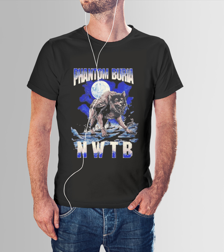 Phantom Burial NWTB Wolf And Snake Under Full Moon T-Shirt