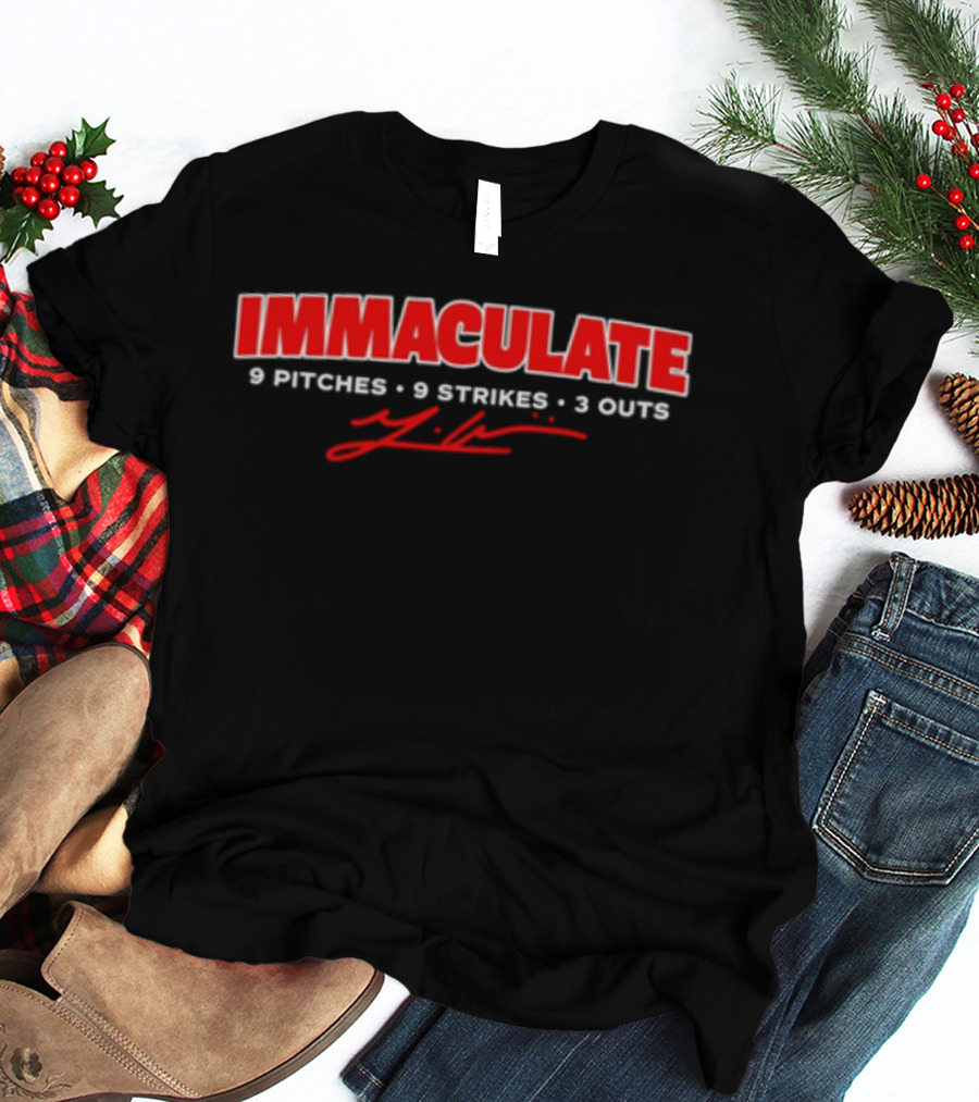 IMMACULATE 9 Pitches 9 Strikes 3 Outs T-Shirt