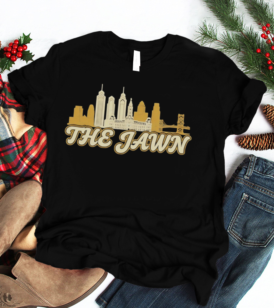 The Jawn Philadelphia Skyline LeBron James Philadelphia 76ers Basketball NBA T-Shirt