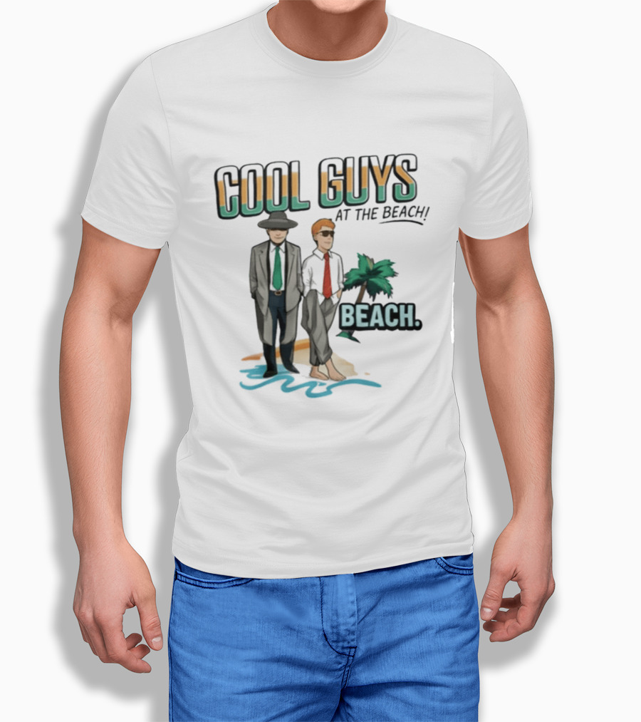 Cool Guys At The Beach Beach T-Shirt