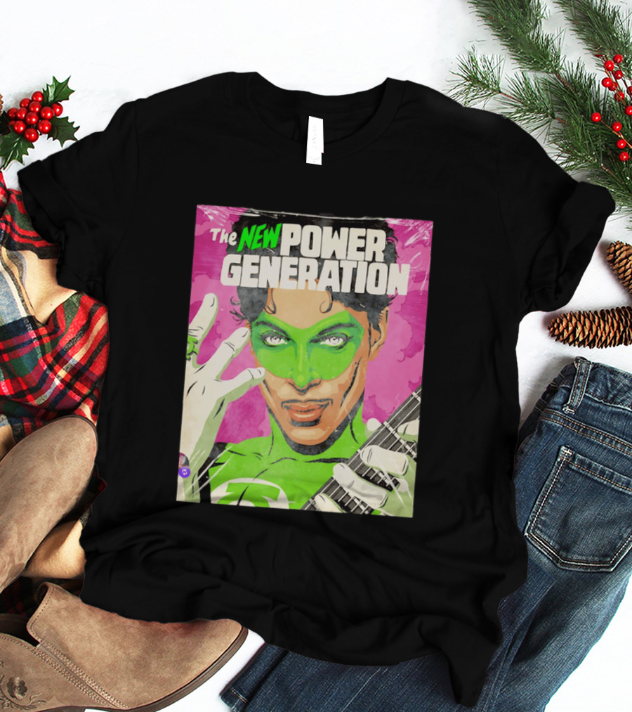 The New Power Generation Prince Green Lantern Guitar Hero T-Shirt