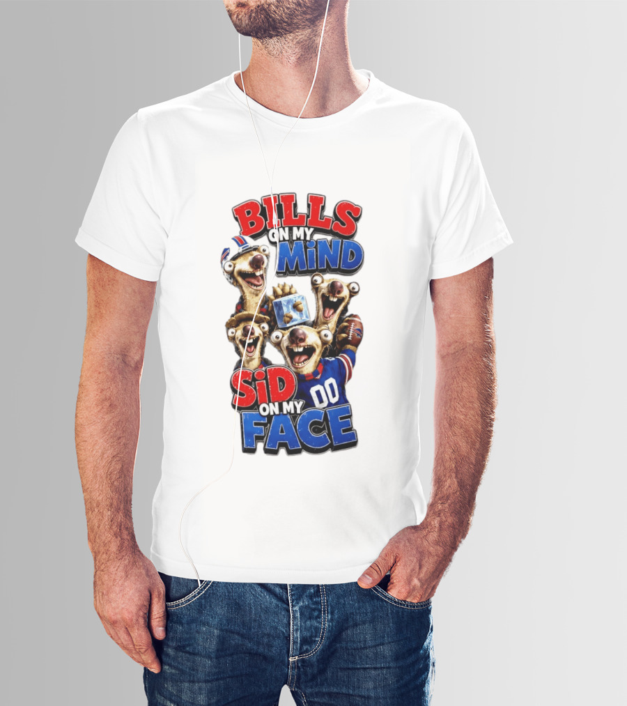 Buffalo Bills On My Mind Funny Sid Character Face Creation T-Shirt