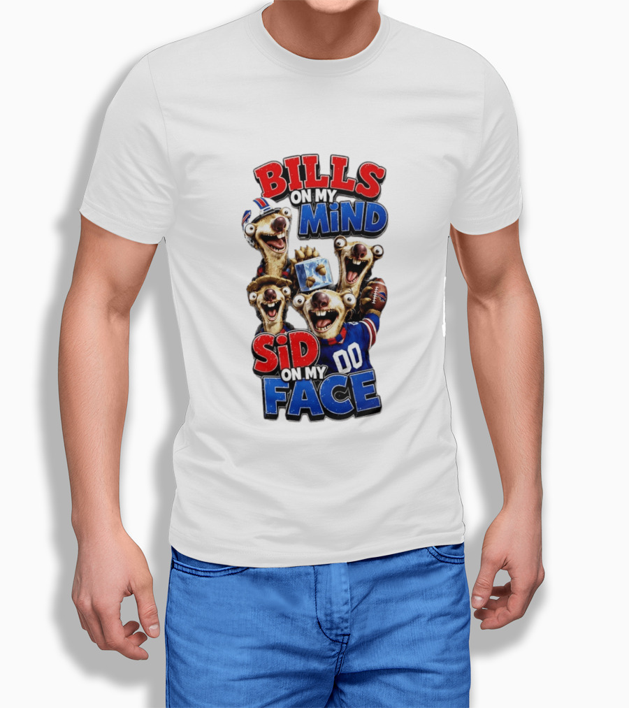 Buffalo Bills On My Mind Funny Sid Character Face Creation T-Shirt