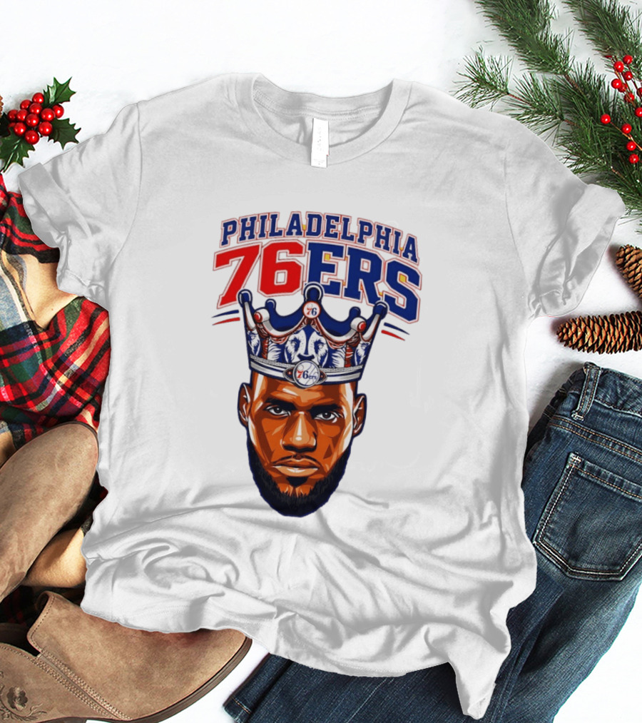 Philadelphia 76ers Lebron James 23 Basketball King Crown T-Shirt