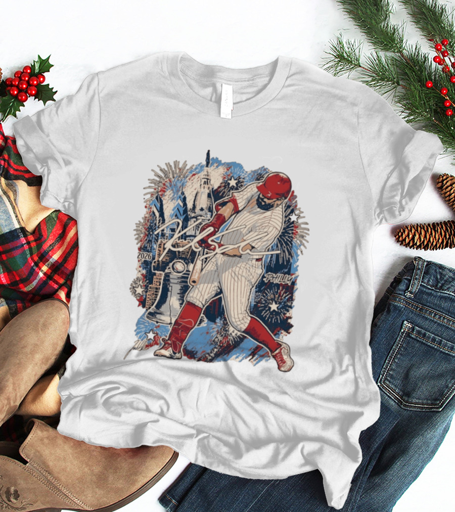 Philadelphia Phillies Kyle Schwarber 2026 MLB All Star Fireworks Philly Liberty Bell T-Shirt