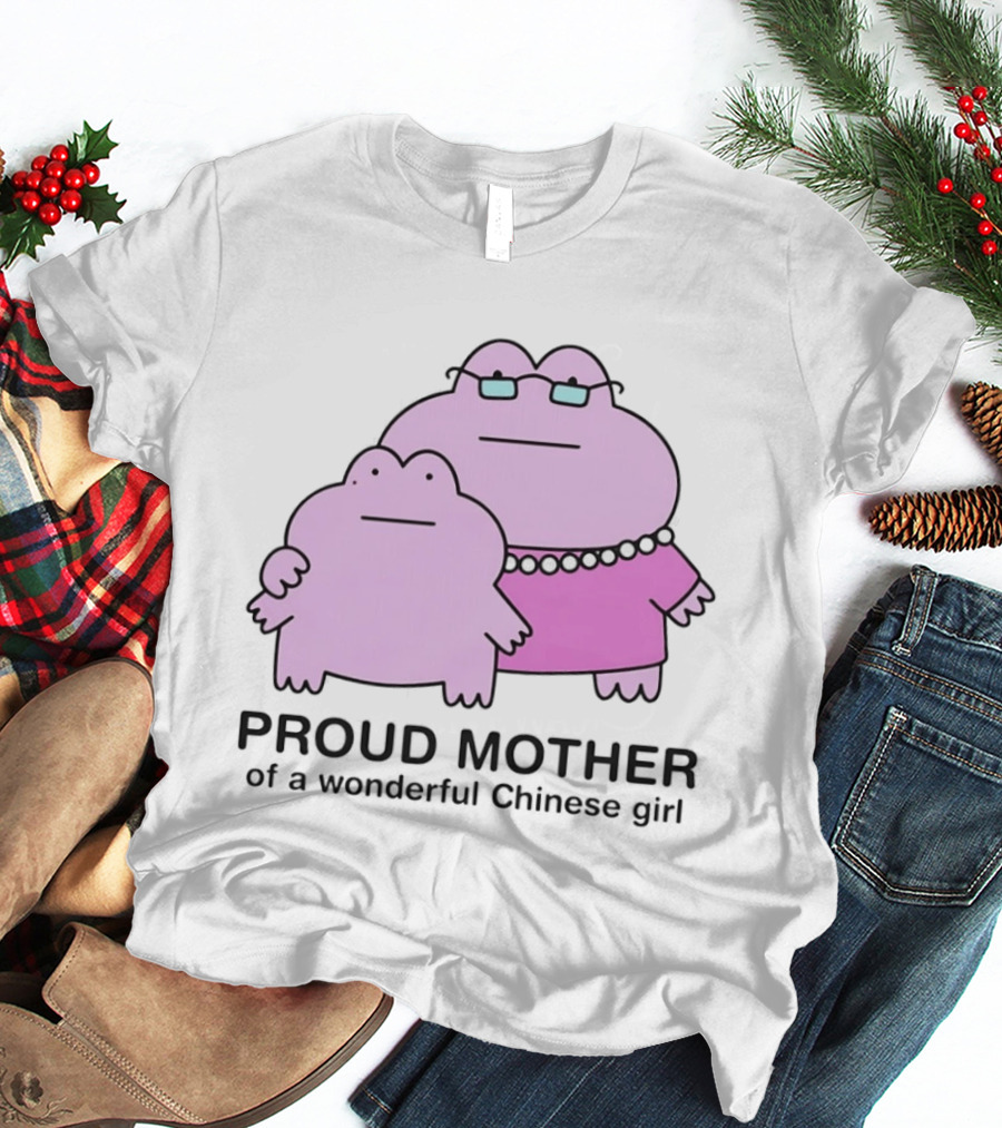 Proud Mother Of A Wonderful Chinese Girl Cartoon Characters T-Shirt
