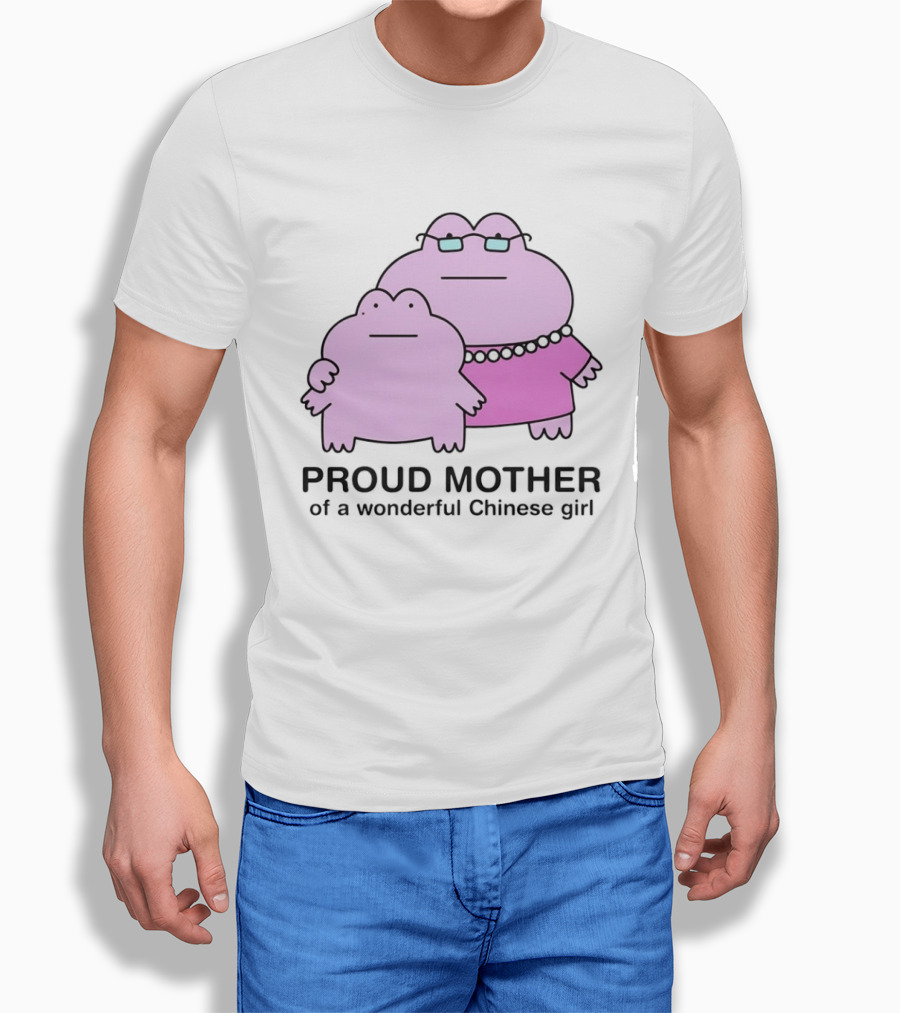 Proud Mother Of A Wonderful Chinese Girl Cartoon Characters T-Shirt
